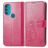 Mobigear Clover Motorola Moto G71 5G Hülle Klapphülle Geldbörse - Magenta