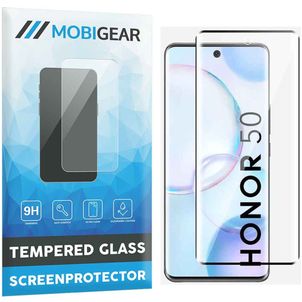 Mobigear Premium HONOR 50 Panzerglas Gehärtetes Glas Displayschutz - Hüllenfreundlich - Schwarz