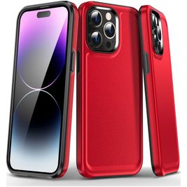 Mobigear Slim Armor iPhone 15 Pro Max Hülle Hardcase Backcover Stoßfest - Rot