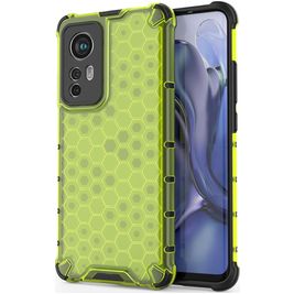 Mobigear Honeycomb Xiaomi 12X Hülle Hardcase Backcover Stoßfest - Grün
