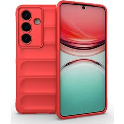 Mobigear Bumpy Samsung Galaxy S26 Hülle Flexibles TPU Backcover - Rot