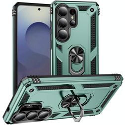 Mobigear Armor ring Samsung Galaxy S26 Ultra Hülle Hardcase Backcover Stoßfest mit Ringhalter - Grün