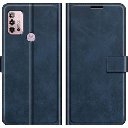 Mobigear Wallet Motorola Moto G10 Hülle Klapphülle Geldbörse - Blau