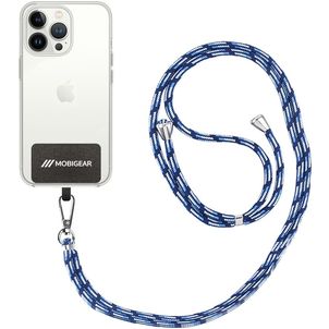 Mobigear Lanyard Universal-Handykette einstellbar - Schwarz / Blau / Babyblau