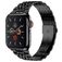 Mobigear Monaco Edelstahl Apple Watch Armband Faltschließe - 49/46/45/44 mm - Schwarz