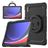Mobigear RingGuard Samsung Galaxy Tab S10 Ultra Hülle Kunststoff / Silikon Backcover + Stylus-Halter + Schultergurt + Ständer - Schwarz