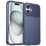Mobigear Groove iPhone 16 Hülle Flexibles TPU Backcover - Blau