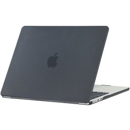 Mobigear Carbon MacBook Air 15 Zoll (2023-2025) Hardcase Hülle MacBook Case - Schwarz - Model A2941 / A3114 / A3241
