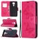 Mobigear Butterfly Xiaomi Redmi Note 9 Hülle Klapphülle Geldbörse - Magenta