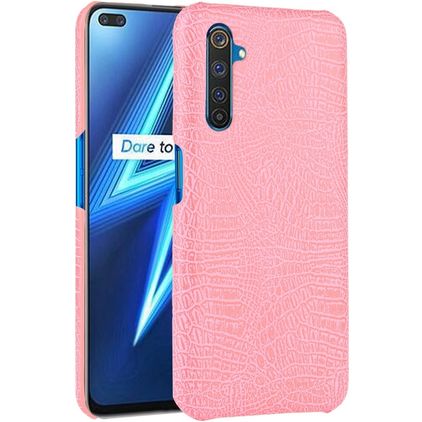 Mobigear Croco Realme X50 Pro Hülle Hardcase Backcover - Pink