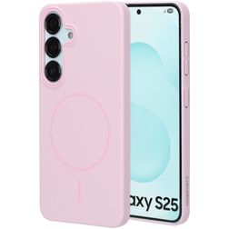 Mobiparts Slim Line Samsung Galaxy S25 MagSafe Hülle Hardcase Backcover - Blush Pink