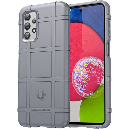 Mobigear Rugged Shield Samsung Galaxy M23 Hülle Flexibles TPU Backcover Stoßfest - Grau