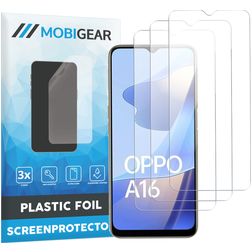 Mobigear OPPO A16 Displayschutz Schutzfolie - Hüllenfreundlich (3er Pack)