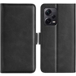 Mobigear Slim Magnet Xiaomi Redmi Note 12 Pro Plus Hülle Klapphülle Geldbörse - Schwarz