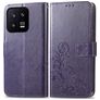 Mobigear Clover Xiaomi 13 Hülle Klapphülle Geldbörse - Lila
