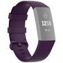 Mobigear Cross Silikon Fitbit Charge 3 Armband Dornschließe - Weinrot