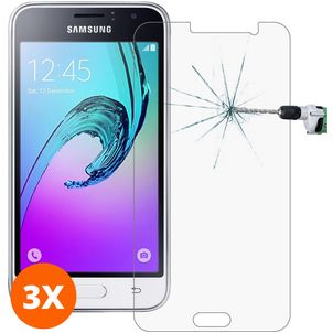 Mobigear Samsung Galaxy J1 (2016) Panzerglas Gehärtetes Glas Displayschutz - Hüllenfreundlich (3er Pack)