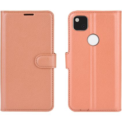Mobigear Classic Google Pixel 4a Hülle Klapphülle Geldbörse - Braun