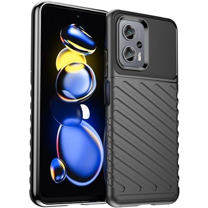 Mobigear Groove POCO X4 GT TPU (flexibel) Backcover - Schwarz