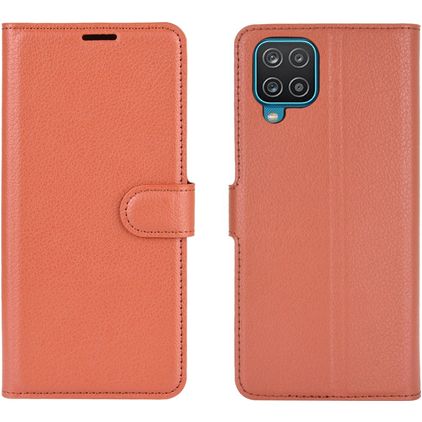 Mobigear Classic Samsung Galaxy A12 Klapphülle Portemonnaie - Cognac