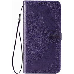 Mobigear Mandala Motorola One Hyper Hülle Klapphülle Geldbörse - Lila