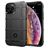 Mobigear Rugged Shield iPhone 12 Hülle Flexibles TPU Backcover Stoßfest - Schwarz