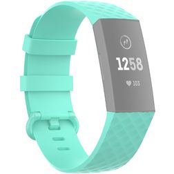 Mobigear Cross Silikon Fitbit Charge 3 Armband Dornschließe - Türkis