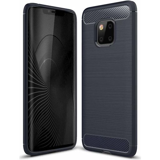 Mobigear Brushed Slim Huawei Mate 20 Pro Hülle Flexibles TPU Backcover - Marineblau
