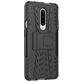 Mobigear Tire OnePlus 7 Hülle Hardcase Backcover Stoßfest mit Ständer - Schwarz