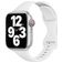 Mobigear Sport Slim Silikon Apple Watch Armband Pin-and-Tuck-Verschluss - 49/46/45/44 mm - Weiß