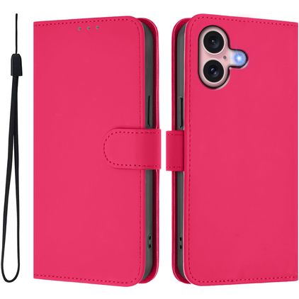 Mobigear Urban Wallet iPhone 16 Hülle Klapphülle Geldbörse - Magenta