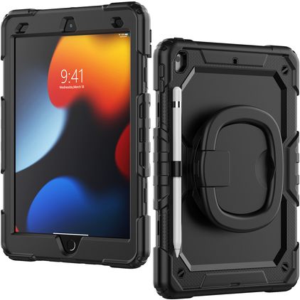 Mobilize Rotating Defender iPad 7 (2019) Hülle Kunststoff,Silikon Backcover + Schulterträger + Ständer - Schwarz
