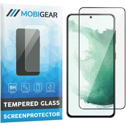 Mobigear Premium Samsung Galaxy S22 Plus Panzerglas Gehärtetes Glas Displayschutz - Hüllenfreundlich - Schwarz