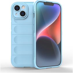Mobigear Bumpy iPhone 15 Hülle Flexibles TPU Backcover - Blau