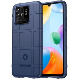 Mobigear Rugged Shield Xiaomi Redmi 10C Hülle Flexibles TPU Backcover Stoßfest - Blau