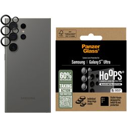 PanzerGlass Hoops Samsung Galaxy S25 Ultra Gehärtetes Glas Kameralinsen Schutz - Hüllenfreundlich - Schwarz