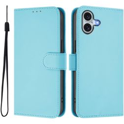 Mobigear Urban Wallet iPhone 16 Plus Hülle Klapphülle Geldbörse - Blau