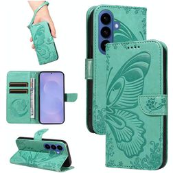 Mobigear Butterfly Samsung Galaxy S26 Hülle Klapphülle Geldbörse - Grün