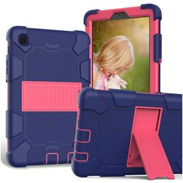 Mobigear ShieldStand Samsung Galaxy Tab A7 Lite Hülle Kunststoff,Silikon Backcover + Ständer - Blau / Pink