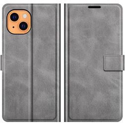 Mobigear Wallet iPhone 13 Klapphülle Portemonnaie - Grau