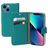 Mobiparts Saffiano Wallet iPhone 13 Mini Hülle Klapphülle Geldbörse - Türkis