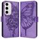Mobigear Butterfly Samsung Galaxy S24 FE Hülle Klapphülle Geldbörse - Lila