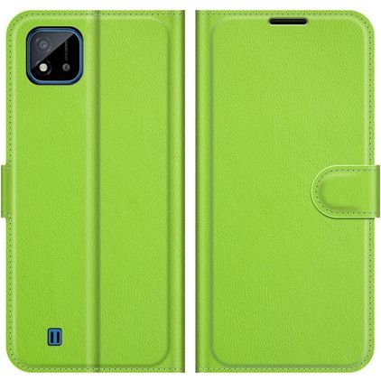 Mobigear Classic Realme C11 (2020) Hülle Klapphülle Geldbörse - Grün
