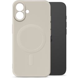 My Style Protective Flex iPhone 16 Plus MagSafe Hülle Flexibles TPU Backcover - Antique White
