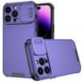 Mobigear Cam Slide iPhone 14 Pro Max Hülle Hardcase Backcover mit Kamera Slider - Lila