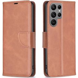 Mobigear Excellent Samsung Galaxy S24 Ultra Hülle Klapphülle Geldbörse - Braun