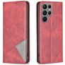 Mobigear Rhombus Slim Samsung Galaxy S24 Ultra Hülle Klapphülle - Rot