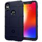 Mobigear Rugged Shield Motorola One Power Hülle Flexibles TPU Backcover Stoßfest - Blau