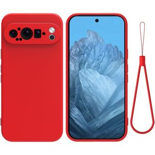 Mobigear Colors Google Pixel 9 Pro Hülle Flexibles TPU Backcover - Rot