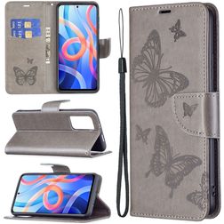 Mobigear Butterfly POCO M4 Pro 5G Hülle Klapphülle Geldbörse - Grau